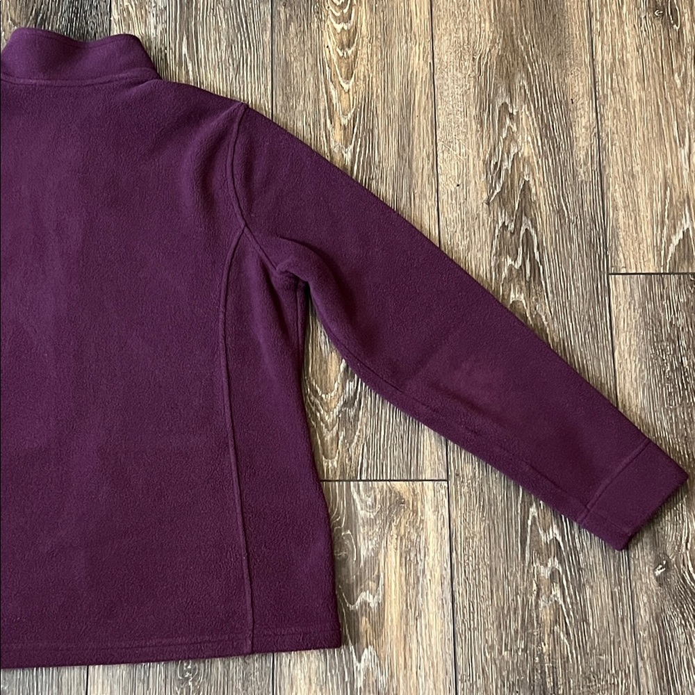L.L. Bean Polartec Fleece Purple Jacket Zip Closure Pockets Collar Womens Medium - Picture 7 of 14